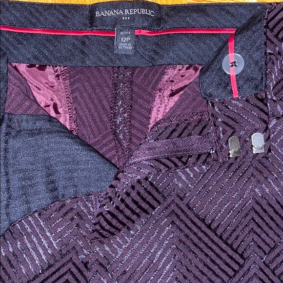 Plum colored holiday Banana Republic Factory pants - Picture 2 of 3